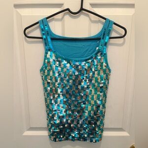 Teal Sequin Tank